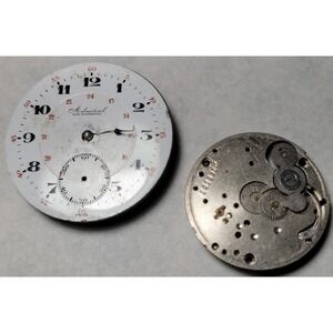 Admiral + one more Pocket Watch Movement Dial Parts Repair Lot